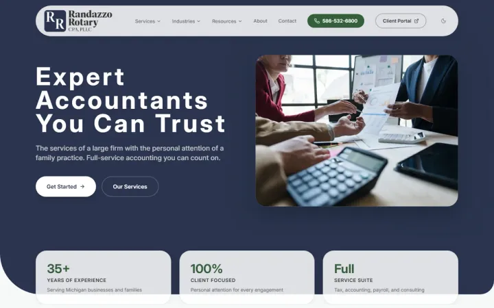 Randazzo Rotary CPAs website home page